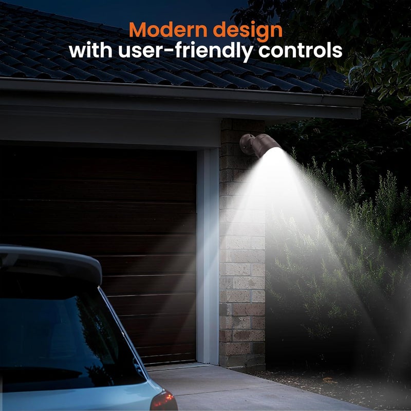 Mecanto 2 Pack Motion Sensor Light Outdoor Battery Operated, 4000mAh Rechargeable 600 Lumen Battery Outside Lights Spotlight, IP65 Waterproof for Porch, Garage, House - Image 2
